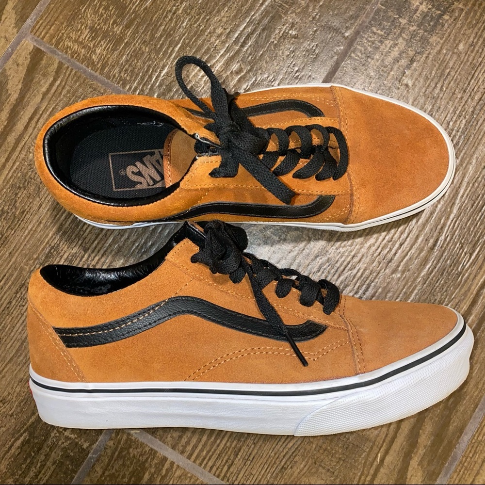 Vans Suede Glazed Ginger/Black/White Old Skool Lace Up Shoes (worn once)